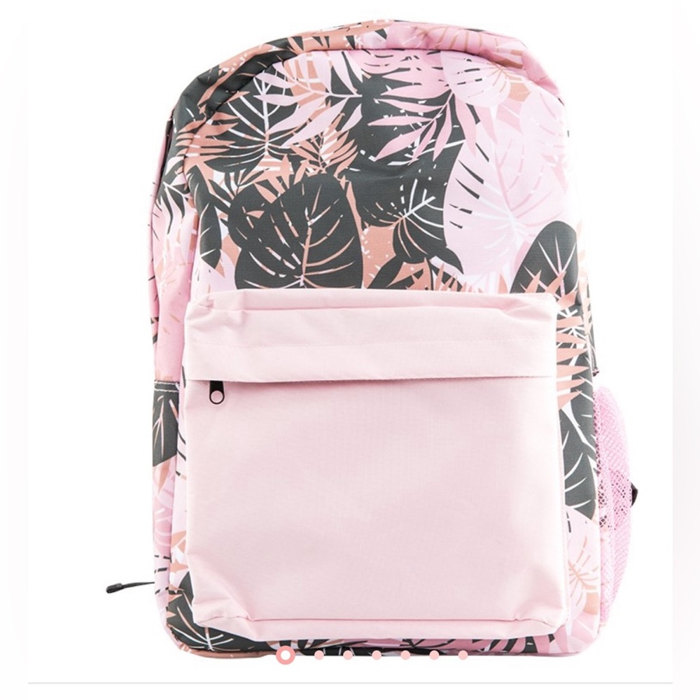 FabFitFun Pink Palm Backpack NEW